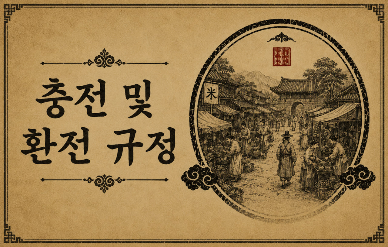 충전 및 환전 규정